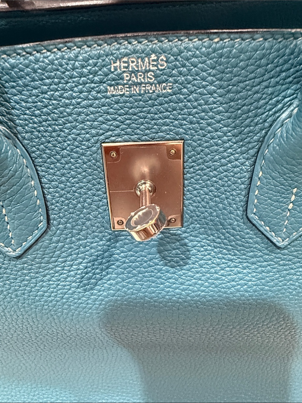 Authentic Hermes Togo Birkin 35 Blue Jean - Picture 2 of 16